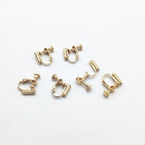 Copper Screw Ear Clip 17x14mm 50pcs/Lot Plated Earring Parts DIY