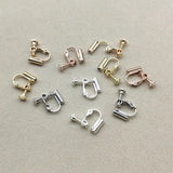 Copper Screw Ear Clip 17x14mm 50pcs/Lot Plated Earring Parts DIY