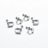 Copper Screw Ear Clip 17x14mm 50pcs/Lot Plated Earring Parts DIY