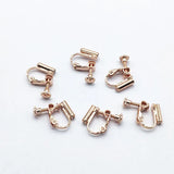 Copper Screw Ear Clip 17x14mm 50pcs/Lot Plated Earring Parts DIY