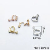Copper Screw Ear Clip 17x14mm 50pcs/Lot Plated Earring Parts DIY