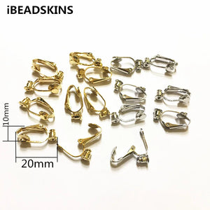 Copper Screw Ear Clip 20x10mm 50pcs/lot for Stud Earrings DIY