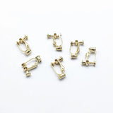 Copper Screw Ear Clip 20x14mm 50pcs/lot DIY Earring Accessories