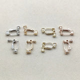 Copper Screw Ear Clip 20x14mm 50pcs/lot DIY Earring Accessories