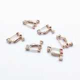 Copper Screw Ear Clip 20x14mm 50pcs/lot DIY Earring Accessories