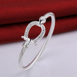 Silver-plated Rhinestone Wrap Cuff Bracelets