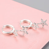 Zircon 925 Silver Earrings - Arrival Flower Design for Women