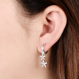 Zircon 925 Silver Earrings - Arrival Flower Design for Women