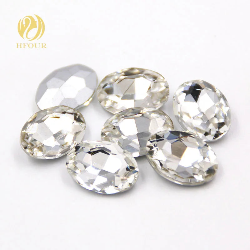 Crystal Oval Rhinestones DIY Nail Art Garment Accessories