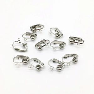 Copper Screw Ear Clip 17x14mm 100pcs/lot for Stud Earrings