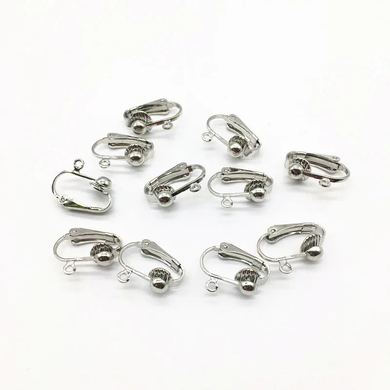 Copper Screw Ear Clip 17x14mm 100pcs/lot for Stud Earrings