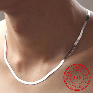 925 Silver Snake Chain Men's Necklace
