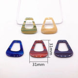 31mm 50pcs Acetic Acid Trapezoid Charms for Earrings - Jewelry Making Findings