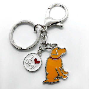 Irish Terrier Enamel Charm Keychain Pendant Dog Jewelry