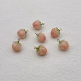 50pcs Pink Acrylic Flower Earring DIY Charm Jewelry Findings 14x11mm
