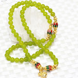Olive Green Chalcedony Jades Stone Bracelets for Women