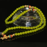 Olive Green Chalcedony Jades Stone Bracelets for Women