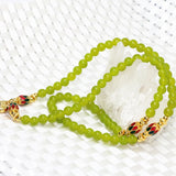 Olive Green Chalcedony Jades Stone Bracelets for Women