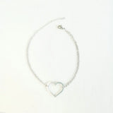 Barefoot Heart Anklets for Women - Stainless Steel