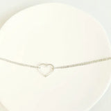 Barefoot Heart Anklets for Women - Stainless Steel