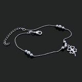 Arrival 925 Silver Anklets Four-Leaf Clover Ankle Jewelry Birthday Beach J?ias