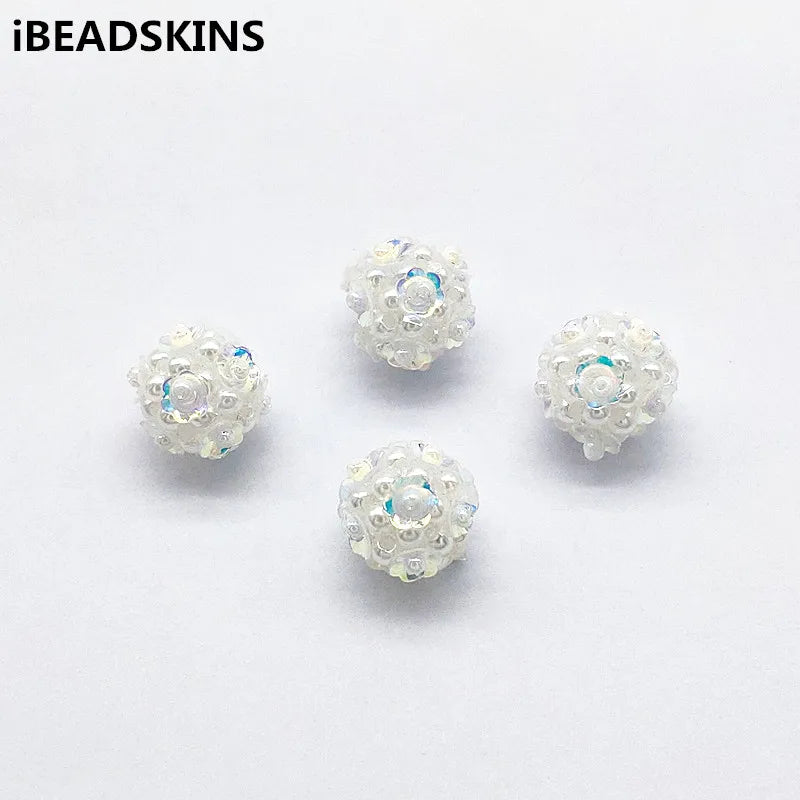 50pcs Hand Weave Pearl Beads for Earrings, Hairpin Accessory, Jewelry DIY