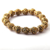 Disco Pave Ball Bracelet with Crystal Spacers