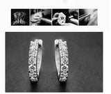 Zircon Sterling Silver Stud Earrings - Birthday Gift for Women