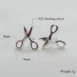 925 Silver Earrings Scissors Fancy Jewelry