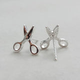 925 Silver Earrings Scissors Fancy Jewelry