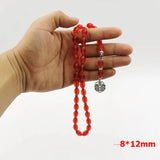 Red Tasbih 33 beads Islamic rosary muslim prayer beads Misbaha
