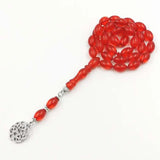 Red Tasbih 33 beads Islamic rosary muslim prayer beads Misbaha