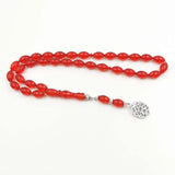 Red Tasbih 33 beads Islamic rosary muslim prayer beads Misbaha