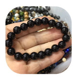 Natural Tourmaline Round Beads Bracelet 8mm