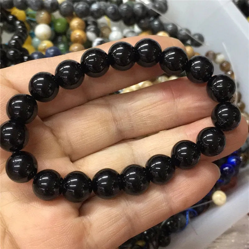 Natural Tourmaline Round Beads Bracelet 8mm