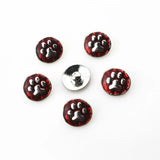 40pcs 12mm Metal Dog Paw Snap Buttons Ginger Bangle Bracelet