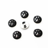 40pcs 12mm Metal Dog Paw Snap Buttons Ginger Bangle Bracelet
