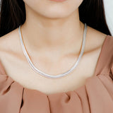 925 Sterling Silver Snake Chain Necklace for Women Men