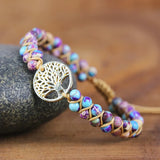 Stainless Steel Tree Charm Wrap Bracelet Boho Jewelry