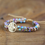 Stainless Steel Tree Charm Wrap Bracelet Boho Jewelry