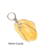 Natural Stone Necklace Hand-wound Crystal Pendant Chakra Yellow Crystal