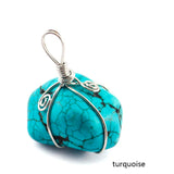 Natural Stone Necklace Hand-wound Crystal Pendant Chakra Yellow Crystal