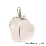 Natural Stone Necklace Hand-wound Crystal Pendant Chakra Yellow Crystal