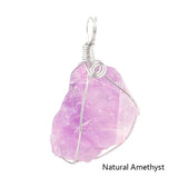 Natural Stone Necklace Hand-wound Crystal Pendant Chakra Yellow Crystal