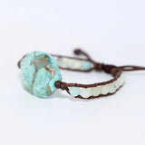 Ocean-jaspers Charm Wrap Bracelet Natural Stones