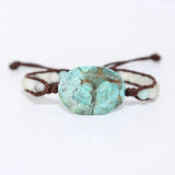 Ocean-jaspers Charm Wrap Bracelet Natural Stones