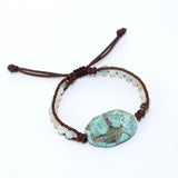 Ocean-jaspers Charm Wrap Bracelet Natural Stones