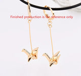 20pcs Cartoon Paper Crane Charms DIY Earring Pendants