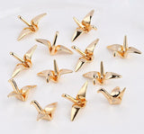 20pcs Cartoon Paper Crane Charms DIY Earring Pendants