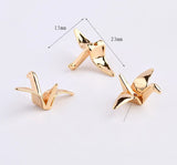 20pcs Cartoon Paper Crane Charms DIY Earring Pendants